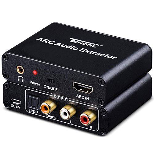 HDMI ARC 어댑터, Tendak ARC 오디오 분리기 디지털 광학 토스링크 SPDIF/ 동축, Coaxial,COAX and 아날로그 3.5mm L/ R 스테레오 오디오 컨버터, 변환기 HDTV 사운드바 스피커 앰프, 4336299247