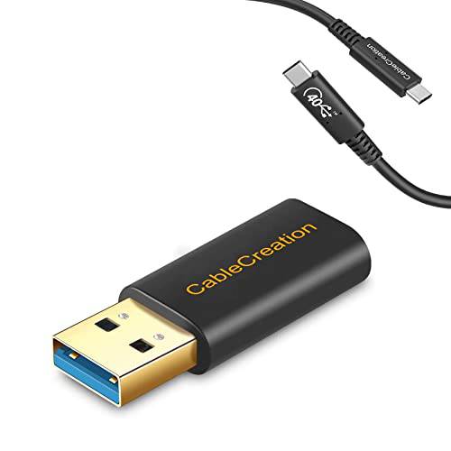 Bundle-2 아이템: USB 3.1 USB C Female to USB Male 어댑터 5Gbps 고속충전+ USB 4 케이블 썬더볼트 4/ 3, 2.6FT 40Gbps 100W 충전
