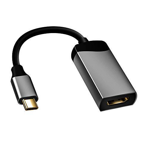 USB C to HDMI 어댑터 4K@60Hz, KUYIA 타입 C to HDMI 어댑터 썬더볼트 3 호환가능한 맥북 프로 2017 2018 2019, 아이패드 프로, 맥북 에어 2018 2019, 서피스 북 2, 크롬북, 갤럭시 S9 (다크 그레이