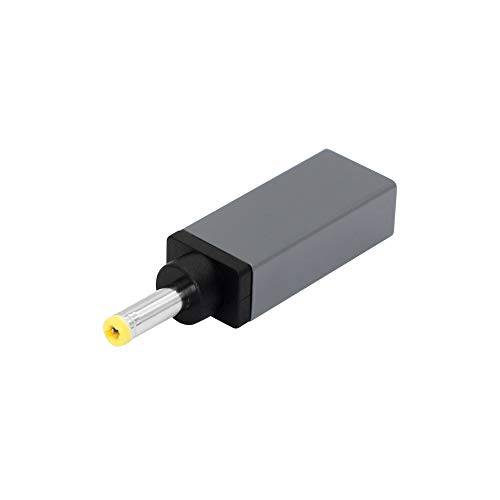 CERRXIAN 100W PD USB 타입 C Female 입력 to DC 4.0mm x 1.7mm 파워 충전 Adapter(100w-4017a) (실버 그레이)