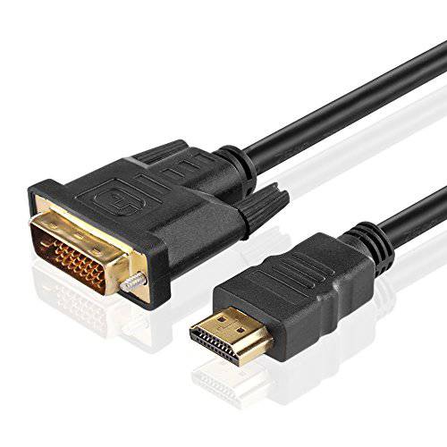 TNP 고속 HDMI to DVI 어댑터 케이블 (10 Feet) - Bi-directional HDMI to DVI& DVI to HDMI 컨버터, 변환기 Male to Male 커넥터 와이어 케이블 지원 HD 비디오 1080P HDTV