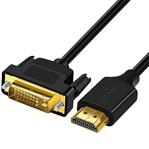 SOEYBAE DVI to HDMI 케이블 15ft, 4K HDMI to DVI 양 방향지향성 어댑터 케이블 지원 1080P 풀 HD 호환가능한 PS4 PS3, Blue-ray