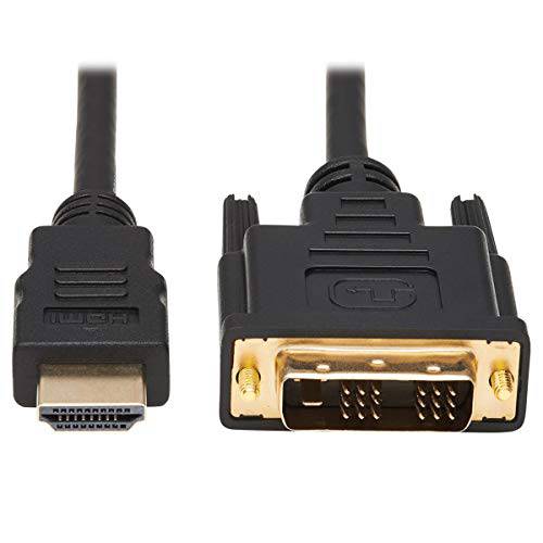 Tripp 라이트 HDMI to DVI 케이블, 디지털 모니터 어댑터 케이블 (HDMI to DVI-D M/ M) 10-ft.(P566-010),  블랙