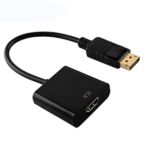 DP to HDMI 어댑터, Gold-Plated 디스플레이 포트 Male to HDMI Female 컨버터, 변환기 60Hz Compaitible PC 노트북 Dell HP 모니터 HDTV 프로젝터 and More 패시브