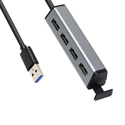 VCOM USB 3.0 데이터 허브, 슬림 4-Port USB A 허브 폰 스탠드 기능 [충전 Not 지원], 노트북, 노트북, PC, 맥북, 아이맥, 서피스 프로, 플래시 드라이브, and 휴대용 HDD