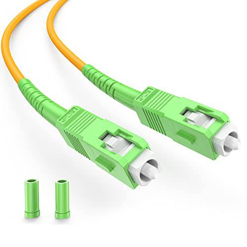 파이버 Optic 인터넷 케이블, 파이버 케이블 10FT (3M) 싱글 모드 Simplex SC/ APC-SC/ APC 9/ 125μm, 파이버 Optic 케이블 인터넷 Yellow-UVOOI