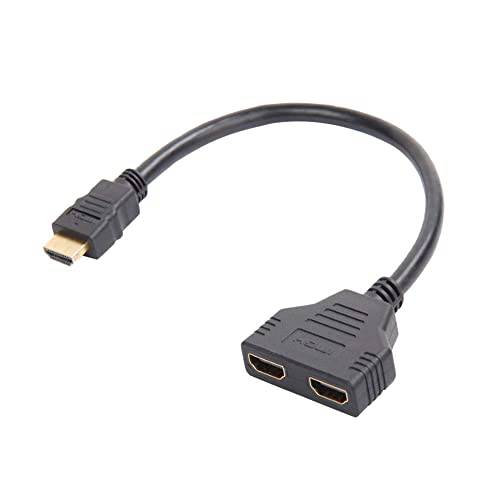 HDMI 케이블 - HDMI 분배기 1 in 2 Out, HDMI 분배기 어댑터 케이블 HDMI Male to 듀얼 HDMI Female 1 to 2 웨이 HDMI HD, LED, LCD, TV, 지원 2 TVs at The Same 타임, 신호 원 in, 2 Out