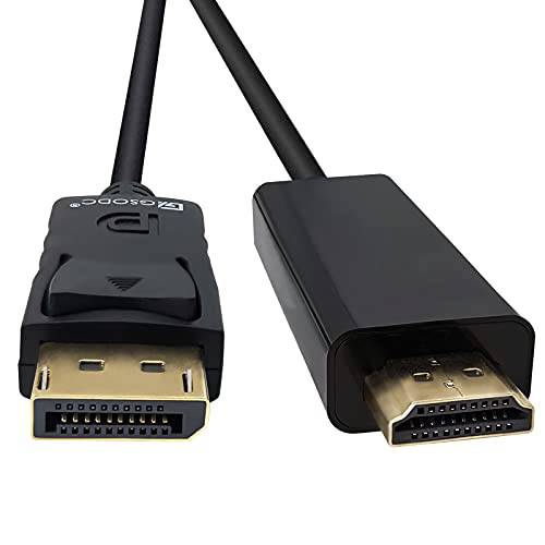 DisplayPort,DP to HDMI 케이블 6ft 디스플레이 포트 케이블 DP to HDMI 어댑터 1080P 프로젝터 컴퓨터 케이블 모니터 케이블 Male to Male 고속 GSODC