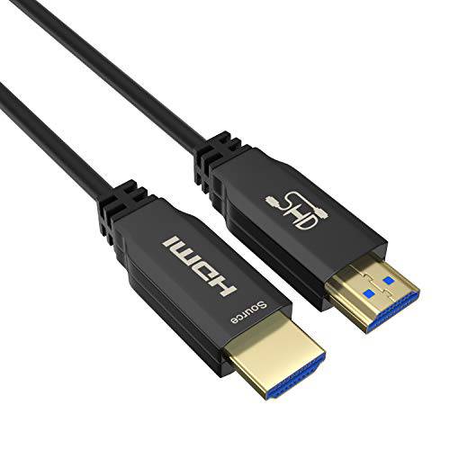 SHD 파이버 Optic HDMI 케이블 330Feet 파이버 HDMI 케이블 지원 18Gbps 전송 스피드, 4K/ 60Hz, 4:4:4, HDCP2.2, Arc, 3D, 1080P and 이더넷