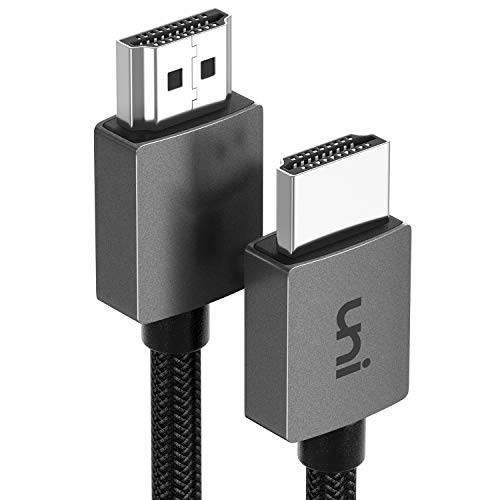 4K HDMI 케이블 3.3 ft, uni 고속 HDMI 2.0 케이블 18Gbps, Braided 나일론 ARC 케이블, 3D HDR, HDCP 2.2 인증된 | 맥북 프로 2021, 노트북, PC, TV, 엑스박스 원, PS5, PS4, 애플 TV& More