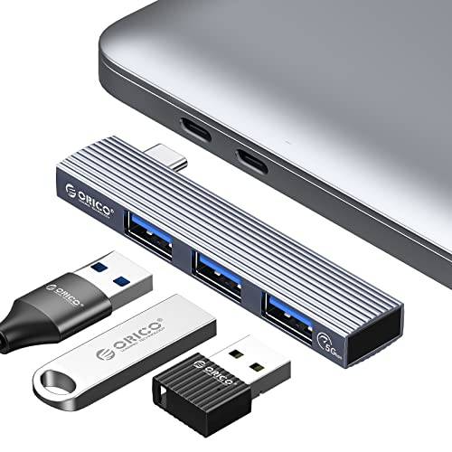 ORICO USB C 허브 to USB A 어댑터, USB C 멀티포트 Aadpter USB 3.0, USB 2.0, 미니 휴대용 USB C 허브 Aliumum 쉘 아이패드 프로 2021 2020 2018 12.9 11-inch 아이패드 에어 4 탈부착 스테이션
