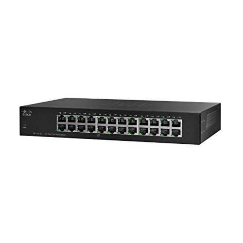 Cisco SF110-24 Unmanaged 스위치, 24 포트 10/ 100, 리미티드 라이프타임 프로텍트 (SF110-24-NA)