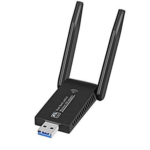 USB무선랜카드  데스크탑 - 802.11ac AC1300 5Ghz/ 2.4Ghz MU-MIMO USB3.0 와이파이 어댑터 PC 데스크탑 노트북 와이파이 동글 USB 네트워크 어댑터 윈도우, USB 컴퓨터 네트워크 어댑터