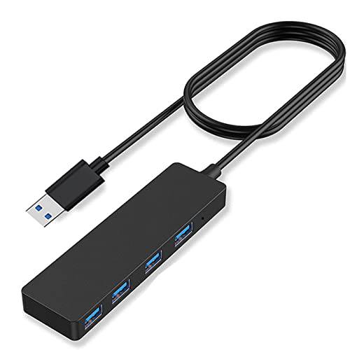 USB 3.0 허브 4-Port USB 허브 울트라 슬림 휴대용 데이터 허브 사용가능한 forLaptop, PS4 키보드 and 마우스 어댑터 Dell, ASUS, HP, 맥북 에어, 서피스 프로, Acer,  플래시드라이브, 휴대용 HDD, Printer（3.3F