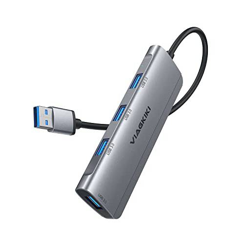 USB 허브, Viagkiki 4 포트 USB 3.0 허브, 알루미늄 USB 분배기 호환가능한 PC, 맥북 에어, Mac 프로, 아이맥, 서피스 프로, XPS, PS4,  플래시드라이브, 휴대용 HDD
