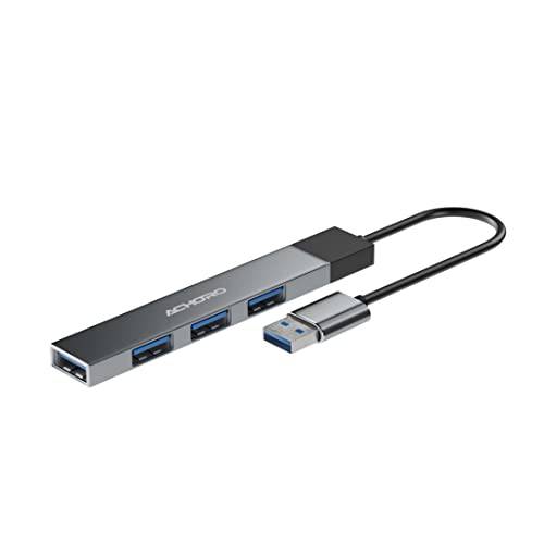 Achoro 4 USB 포트 확장기  고속 USB 3.0& USB 2.0 다양한 USB 포트 허브- 알루미늄 합금 외장 USB 포트 노트북, Mac, Pcs,  휴대용 멀티 USB 포트&  컴퓨터 USB 허브 ( USB A 스페이스 G