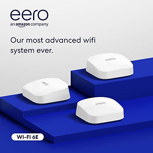 Introducing 아마존 eero 프로 6E tri-band 매쉬 Wi-Fi 6E 시스템,  built-in 지그비 스마트 홈 허브 (3-pack)