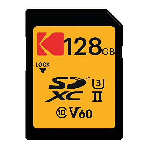 코닥 128GB UHS-II U3 V60 울트라 프로 SDXC 메모리 카드