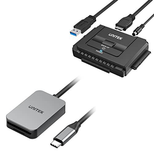Unitek 2 in 1 SD 카드 리더, 리더기 and USB 3.0 to IDE and SATA 컨버터, 변환기 외장 하드디스크 어댑터 키트