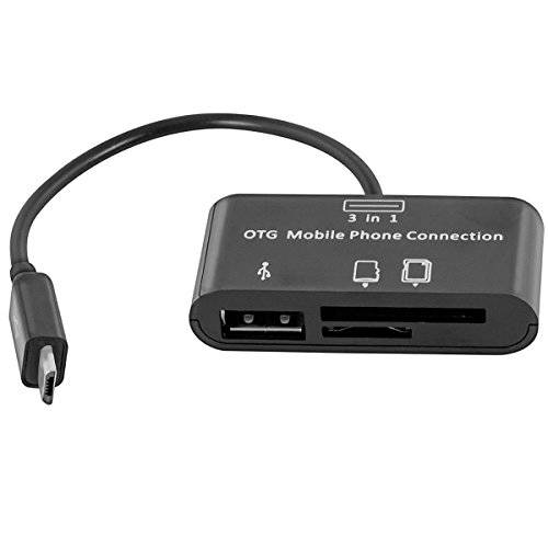 MXTECHNIC 3 in 1 마이크로 USB OTG Host 어댑터 SD 카드 리더, 리더기 카메라 카드 리더, 리더기 허브, OTG 휴대용 폰 연결 Host, USB 2.0 SD 카드 어댑터 키트 안드로이드/ 컴퓨터/ 프린터