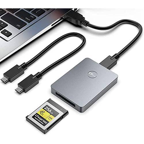 CFexpress 카드 리더, 리더기, 10Gbps 타입 B CFexpress 어댑터 USB C to USB C/ USB A 메모리 카드 리더, 리더기 USB3.1 Gen2 전송 스피드, 호환가능한 윈도우/ Mac/ 리눅스/ 안드로이드