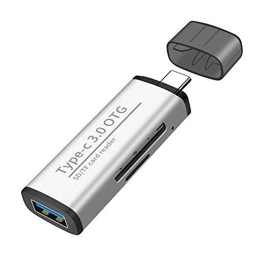 POMDKAZ USB C 카드 리더, 리더기 USB3.0 OTG 어댑터, Read 데이터 in SD or 마이크로 SD/ TF 카드 at 고속 Through Type-C 포트 폰/ 태블릿, 태블릿PC/ 컴퓨터