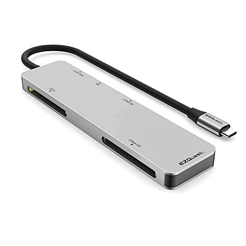 EZQuest USB-C CFast 2.0 카드 리더, 리더기 5 포트 UHS II SD/ 마이크로 SD