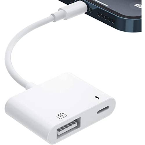 [애플 MFi 인증된] 라이트닝 to USB 어댑터 USB 3.0 OTG 케이블 어댑터 호환가능한 아이폰/ 아이패드/ 카드 리더, 리더기/ USB 플래시 드라이브/ 키보드/ 마우스 플러그 and 플레이