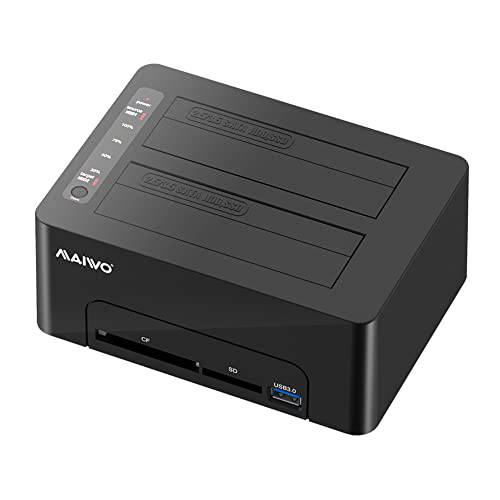 MAIWO HDD 탈부착 스테이션 복사기 허브 CF/ SD 카드 리더, 리더기 USB3.0 Read& Write& 클론& 충전,  하드디스크 SATA to USB 어댑터 지원 2.5/ 3.5 인치 HDD and UASP