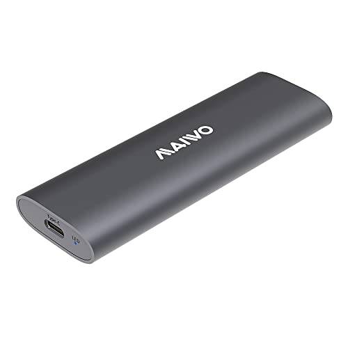 MAIWO M.2 NVMe and SATA SSD 인클로저 어댑터, 외장 알루미늄 케이스, USB C 3.1 세대 2 10Gbps, Tool-Free, 지원 UASP, SSD 사이즈 2242/ 2260/ 2280, K1689, 실버