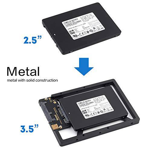 2.5 to 3.5 드라이브 컨버터, 변환기 내장 솔리드 State SSD 카드 하드디스크 브라켓 어댑터 SATA SSD 인클로저 캐디 도크 데스크탑 Mac PC 2.5 to 3.5 마운팅 Hardrive 삼성 Crucial SanDisk ect SSD