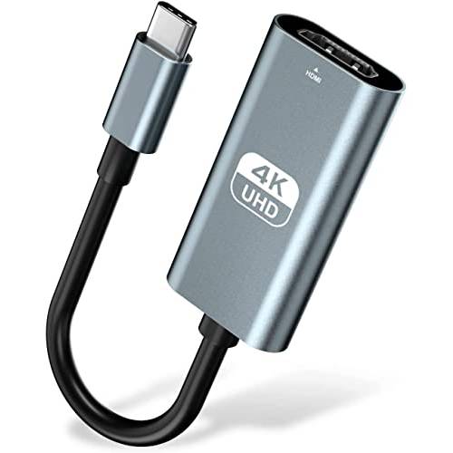 USB C to HDMI 어댑터 (4K@60HZ)，PWAYTEK Type-C(Thunderbolt 3) to Female HDMI 어댑터, 호환가능한 맥북 프로 2019/ 2018/ 2017, 맥북 에어/ 아이패드 프로 2018, 삼성 갤럭시 S10/ S9 and More