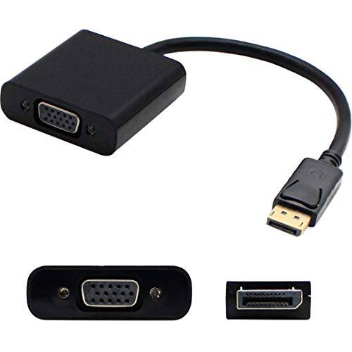 AddOn HP AS615AA 호환가능한 20.00cm (8.00in) DisplayPort,DP Male to VGA Female 블랙 어댑터 케이블