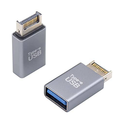 Poyiccot USB 3.1 전면 패널 헤더, 2Pack 10Gbps 3A USB 3.1 타입 E Male to USB 3.0 Female 컨버터, 변환기 컴퓨터 메인보드 내장 연장 데이터 어댑터 케이블