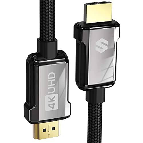4K HDMI ARC 케이블 사운드바 10FT, Silkland 고속 18Gbps HDMI 2.0 케이블, [4K HDR, ARC HDCP 2.2, 이더넷], Braided HDMI 케이블, 호환가능한 호환가능한 Vizio 삼성 사운드 바, UHD TV, Blu-ray