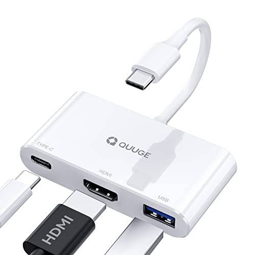 USB C to HDMI 멀티포트 어댑터, USB 타입 C to HDMI [UHD 4K@30Hz], 5Gbps USB 3.0 포트, PD 100W 충전, 3 in 1 USB-C 허브 디지털 AV 멀티포트 어댑터 호환가능한 맥북 에어/ 프로 [범용 Ver.]