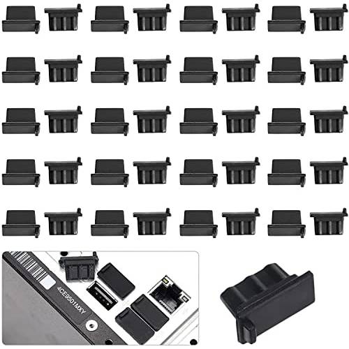 40PC USB 포트 커버 캡, 듀러블 먼지 커버 USB Type-A Female 포트, PC 컴퓨터 노트북 라우터 네트워크 허브 or Other 스탠다드 USB 2.0/ USB 3.0 포트