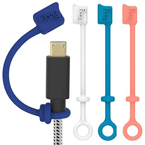 Cozy USB 캡 마이크로 USB 케이블&  애플 충전 케이블S 먼지 프로텍트, Protects During 여행용, 휴대용, Designed by Cozy (라이트닝/ 마이크로 USB - 멀티 컬러)