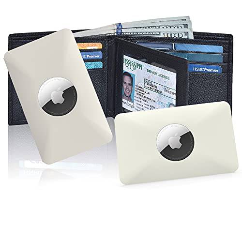 2PCS 지갑 카드 케이스 애플 AirTag 태그 카드 플렉스 신용 카드 사이즈 지갑 케이스 홀더 에어 태그, Airtag 악세사리 신용 카드 지갑