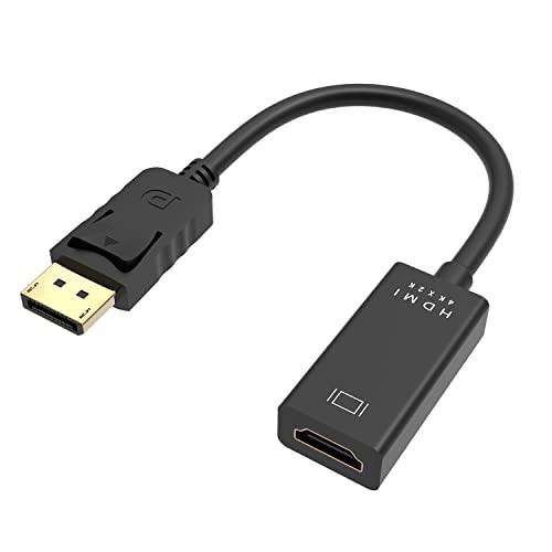 4K DisplayPort,DP to HDMI 어댑터 (No HDMI Cable），SZHDAV Uni-Directional from PC 디스플레이 포트 to HDMI Adapte (DP Male to HDMI Female)