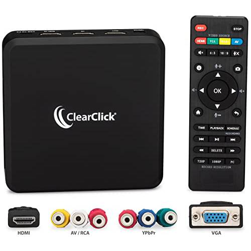 ClearClick HD 캡쳐 박스 플래티늄 - 캡쳐 and 스트림 비디오 from HDMI, RCA, AV, VGA, YPbPr, VHS, VCR, DVD, 캠코더, Hi8