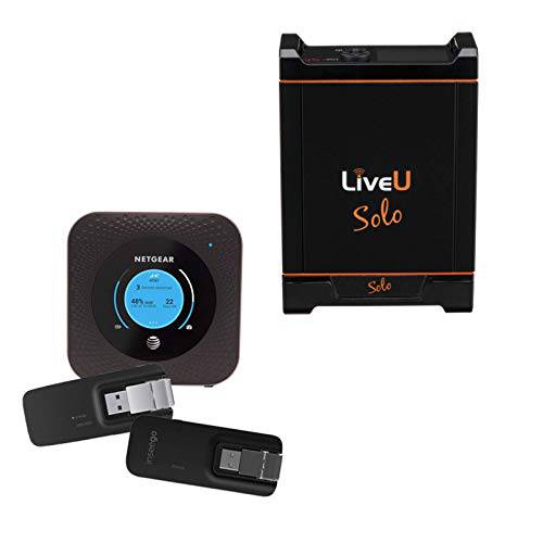 LiveU 솔로 HDMI 무선 비디오 인코더 번들,묶음 솔로 연결 3 모뎀 스타터 키트