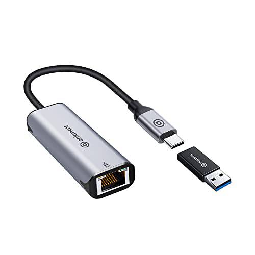 묶음 USB C to 랜 2.5G 어댑터 and USB A to C 어댑터, ANKMAX UC312G2+ UA312C, USB 타입 C to RJ45 유선 랜 어댑터 전송 스피드 up to 2.5Gbps 기가비트 랜포트, 스몰 디자인 드라이브 not Re