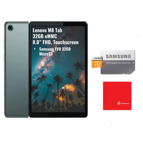 레노버 탭 M8 (MZA5G0060US) 태블릿, 태블릿PC 삼성 EVO SD 카드 홀더 - 매우훌륭한 and Stylish - 8 FHD 터치스크린 디스플레이 - Quad-Core 프로세서 (2GHz) - 안드로이드 9.0 파이 - 슬레이트 블랙