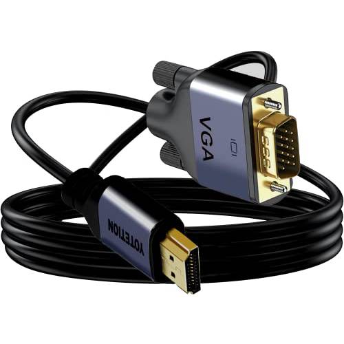HDMI to VGA 6Ft 케이블 IC, Gold-Plated HDMI to VGA 호환가능한 컴퓨터, 데스크탑, 노트북, PC, 모니터, 프로젝터, HDTV, 라즈베리 파이, Roku, 엑스박스 and More