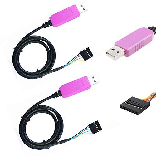 Hailege 2pcs PL2303HXD USB to RS232 USB to TTL USB to UART Serial 어댑터 케이블 RS232 다운로드 케이블 6Pin Win XP Vista 7 8 안드로이드