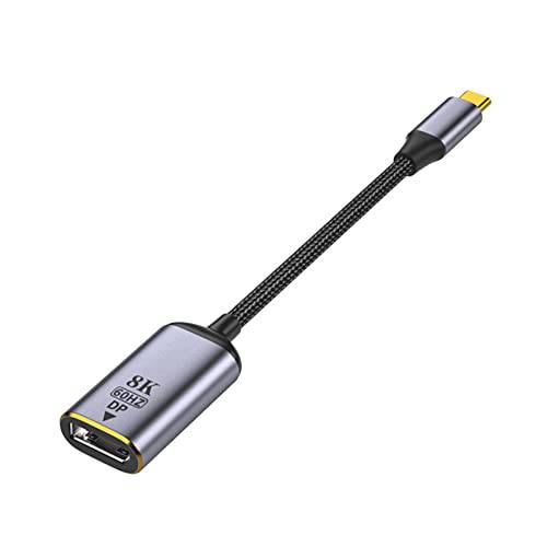 Zingther Bi-Directional 썬더볼트 4 USB 타입 C to DisplayPort,DP 1.4 어댑터, 8K 60Hz 디스플레이 포트 to USB C 비디오 컨버터, 변환기