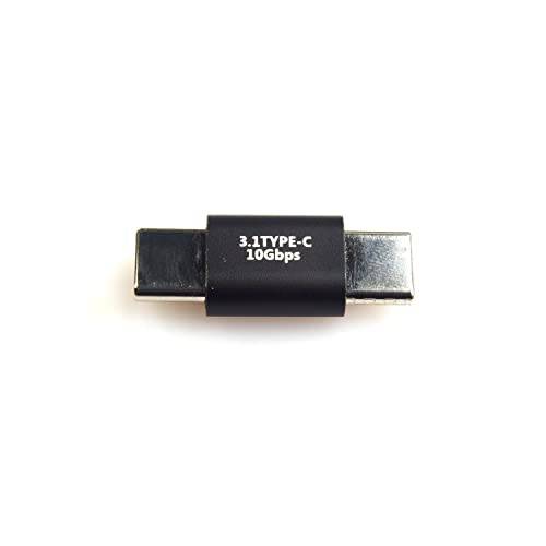 USB C Male to USB C Male Adapter[2 팩], 최고 100W 퀵 충전 and 10Gb High-Speed 데이터 전송, 타입 C 어댑터 노트북, 스마트폰 호환가능한 iOS, Android(U31_MC2MC)