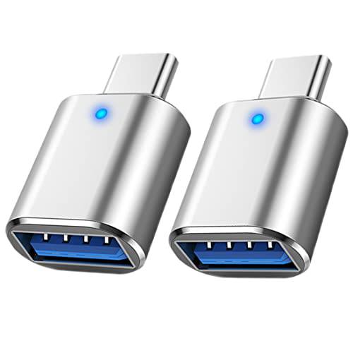 Mepsies USB C to USB 3.0 어댑터 2-Pack, USB C 어댑터 안드로이드 휴대폰, Type-C 노트북 and More