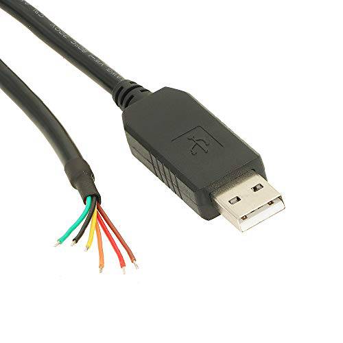 USB UART 케이블, USB to TTL Serial 어댑터 케이블 3.3V FTDI 6 핀 칩 6ft/ 1.8m (Logic 레벨 3.3V)